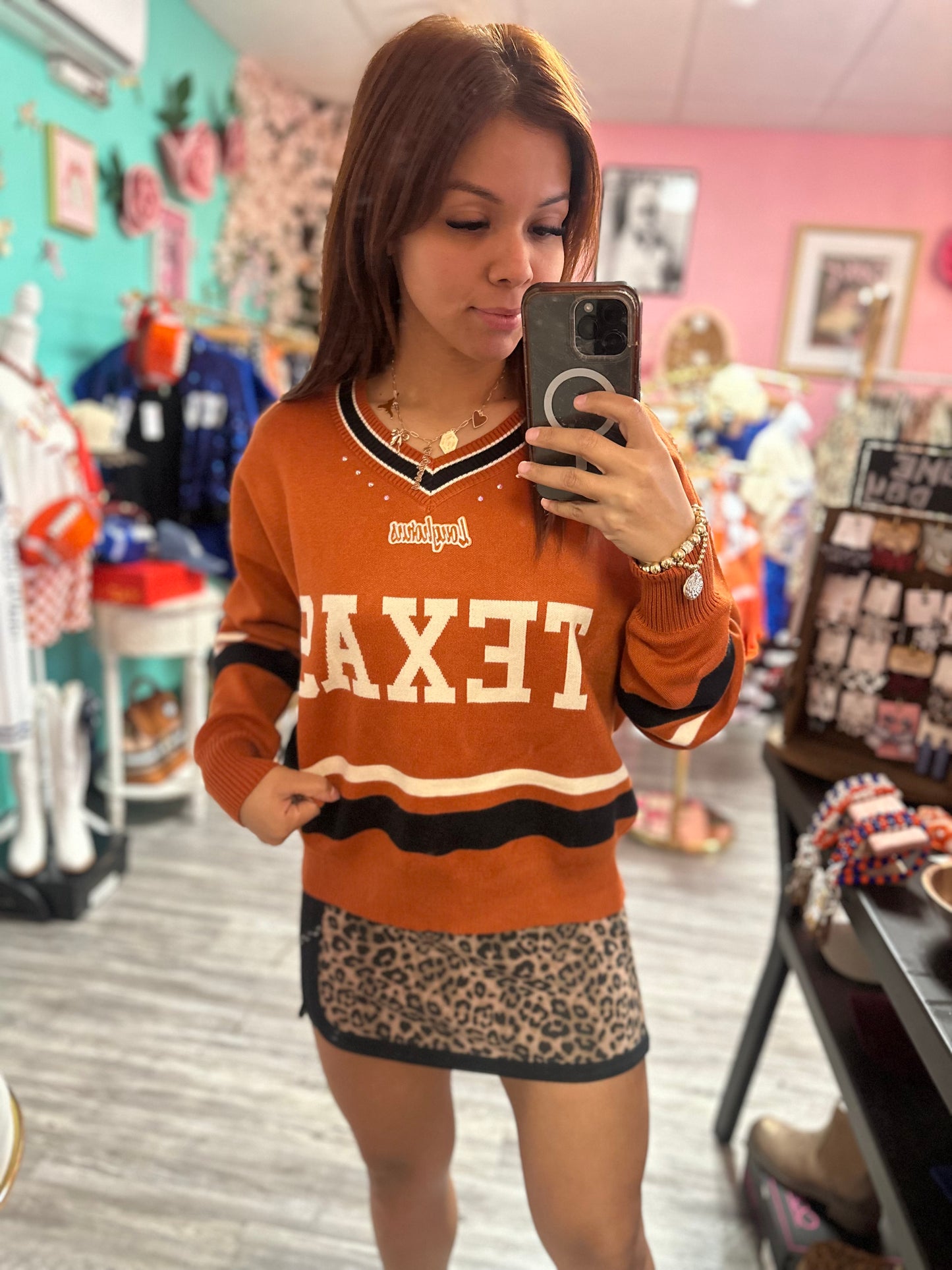 Custom Longhorn sweater