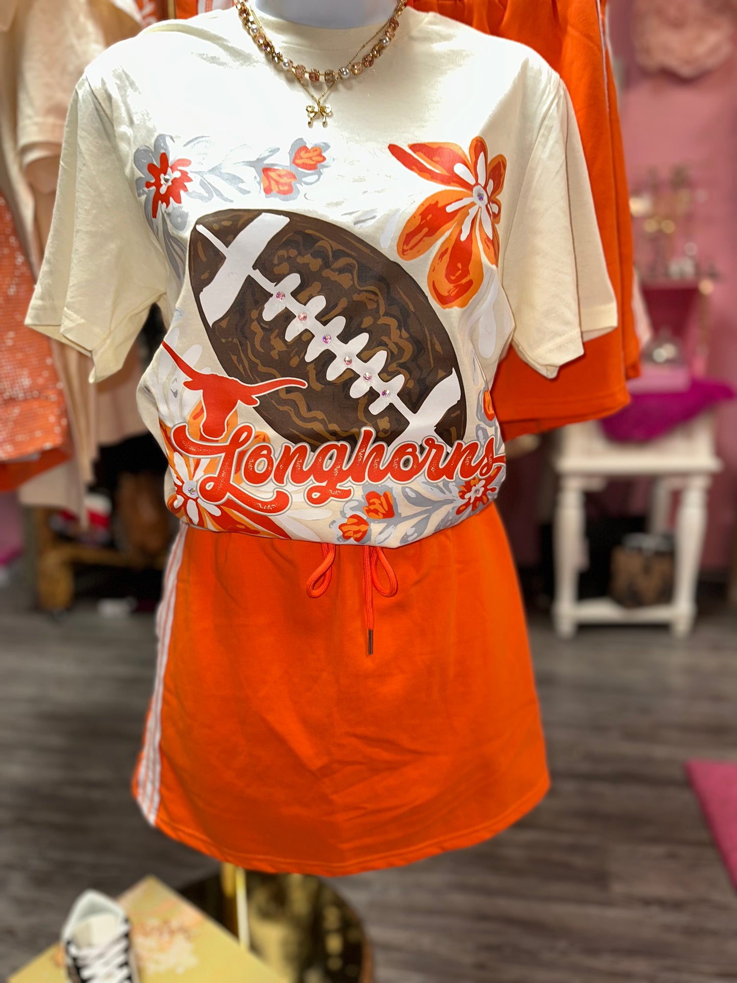 Longhorn floral tee