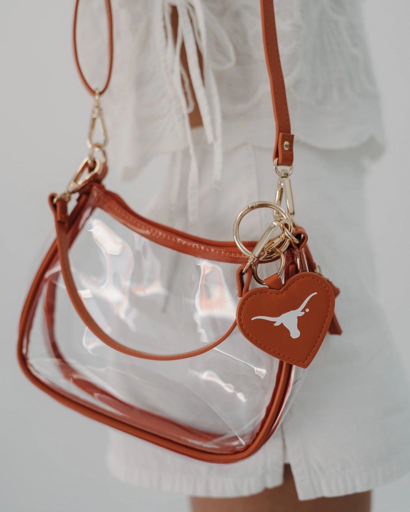 Texas Longhorns Stadium Bag with Heart Charm