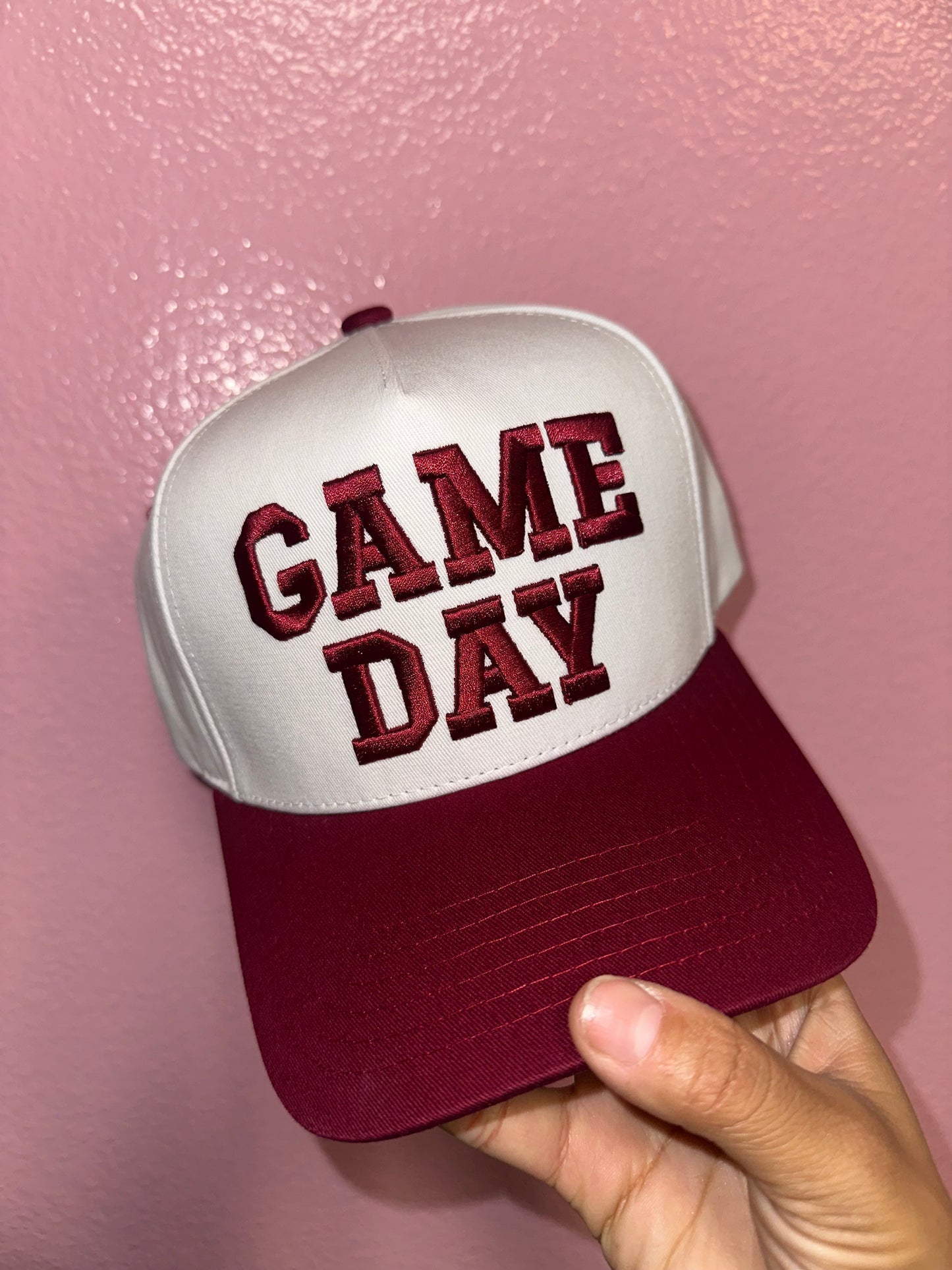 Game day burgundy hat