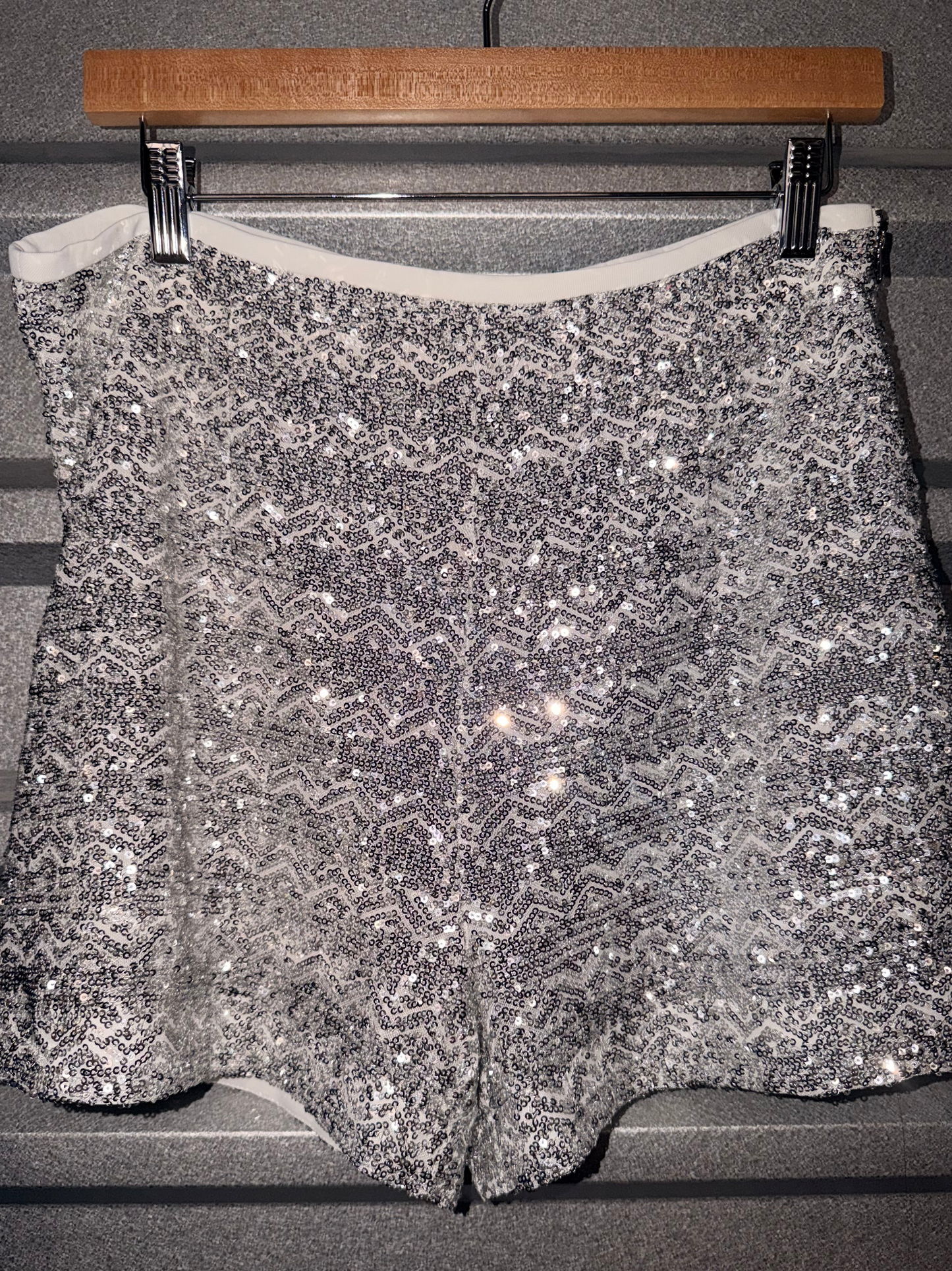 Cheering me on silver shorts