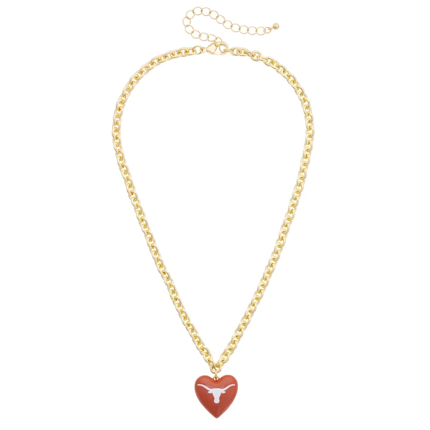 Longhorns Heart Pendant Necklace