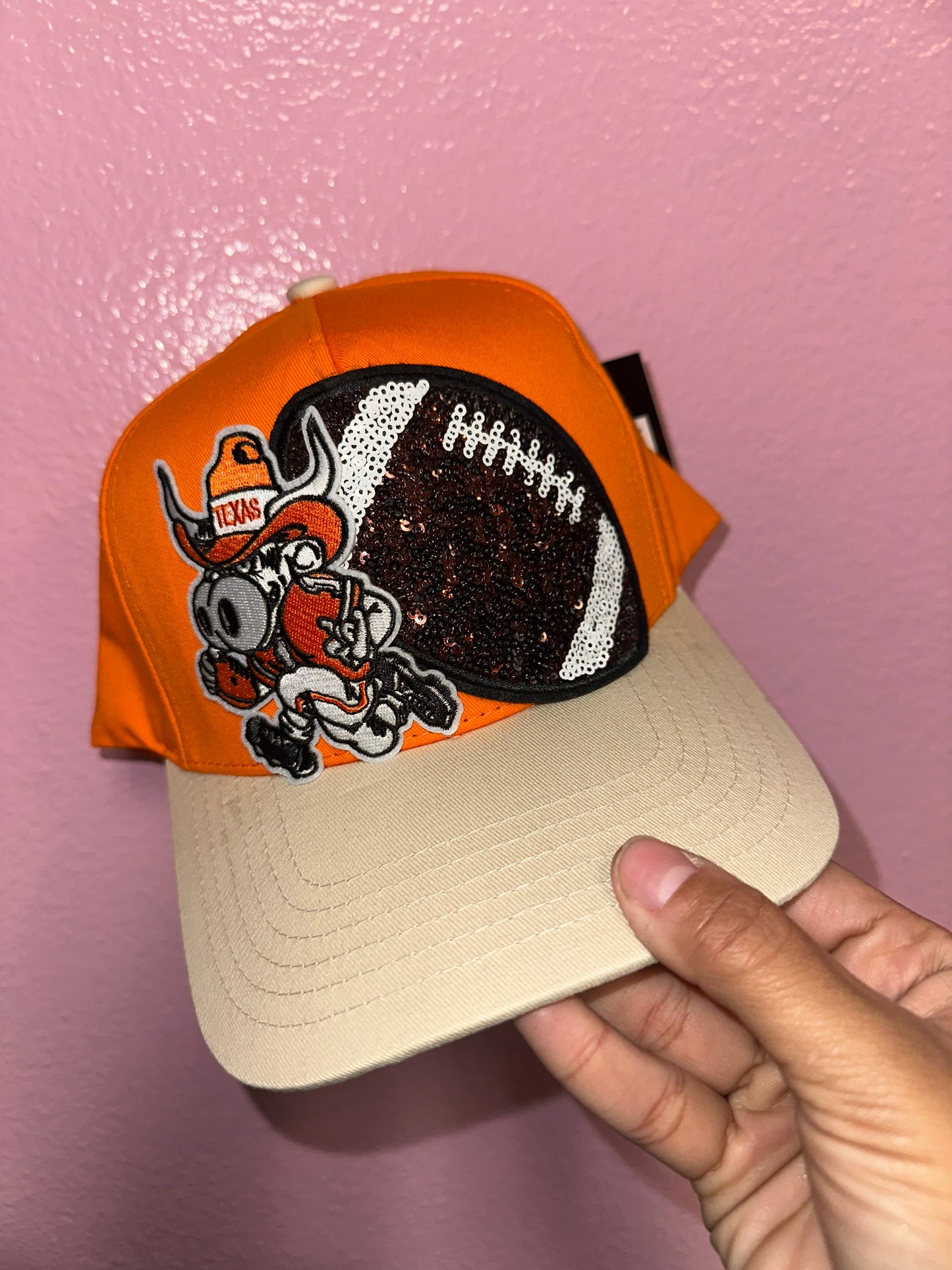 Orange & White UT hat