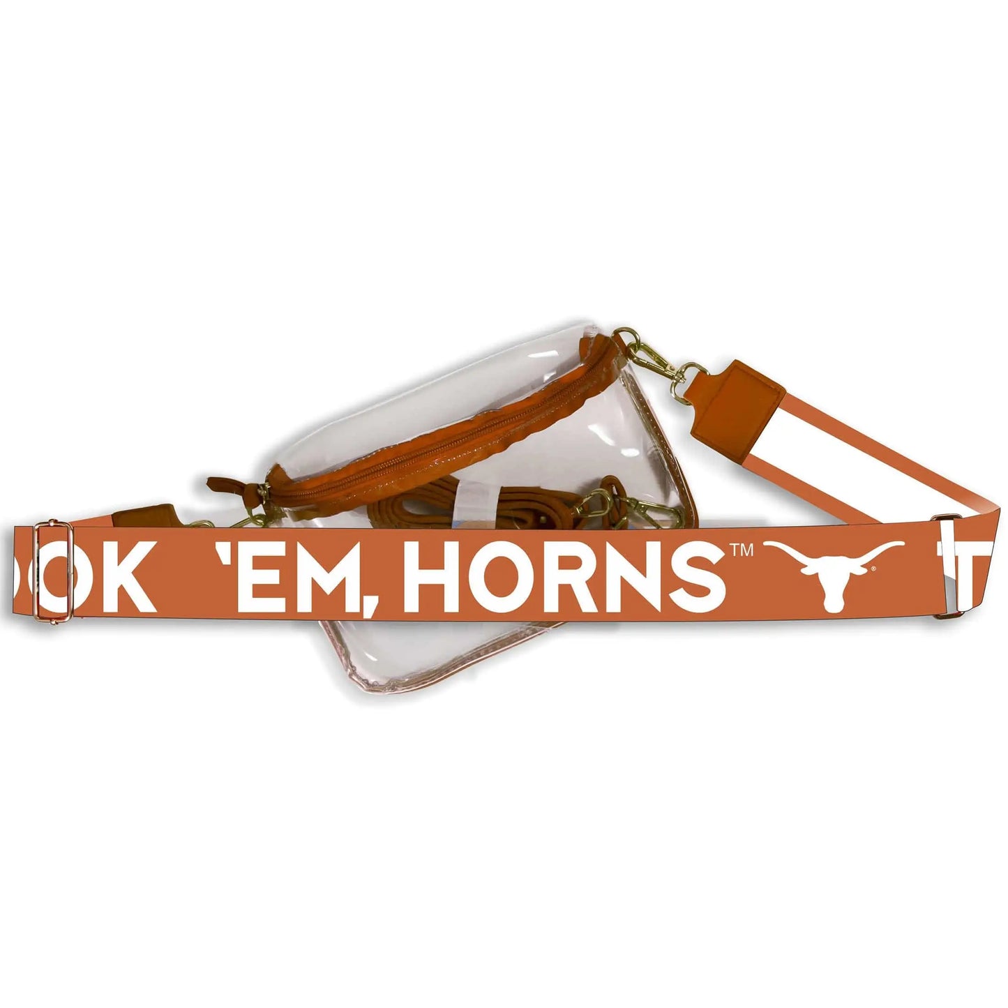 Texas  Clear Sling Bag with Logo Strap