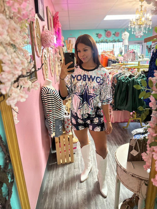 Hold up hold up sequins top