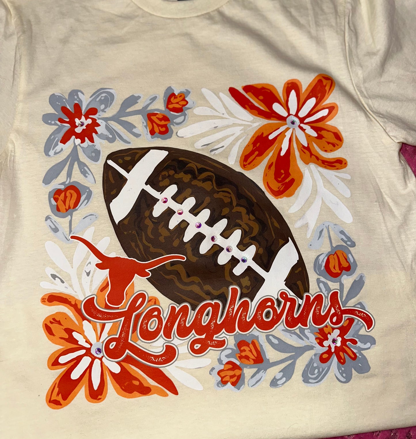 Longhorn floral tee