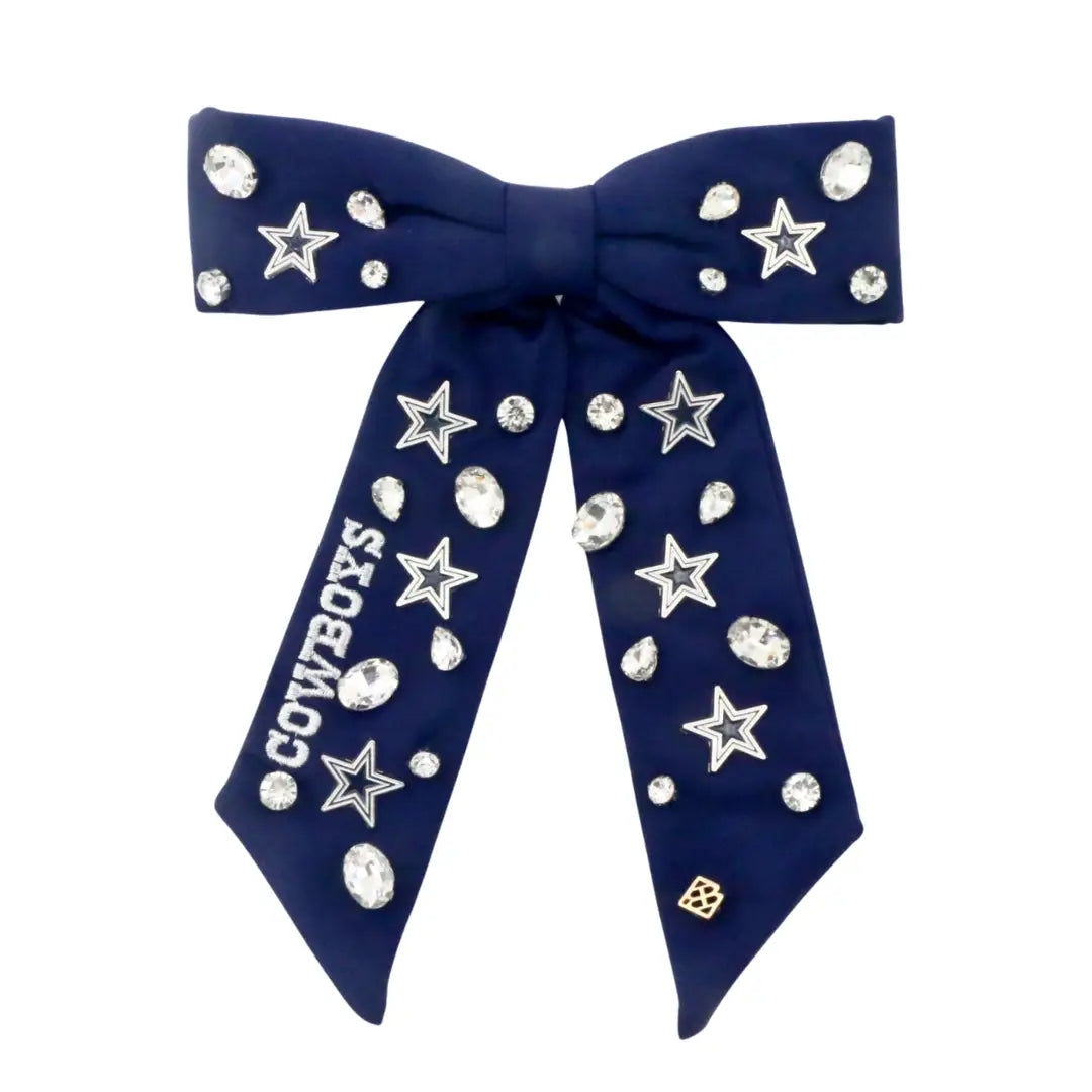 Cowboys Navy Bow Barrette