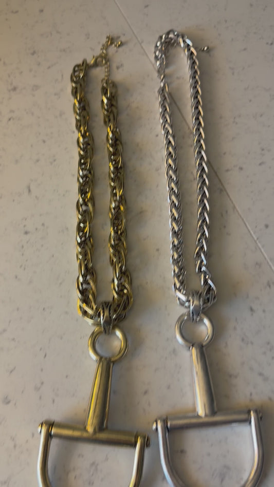 Horse bit necklace